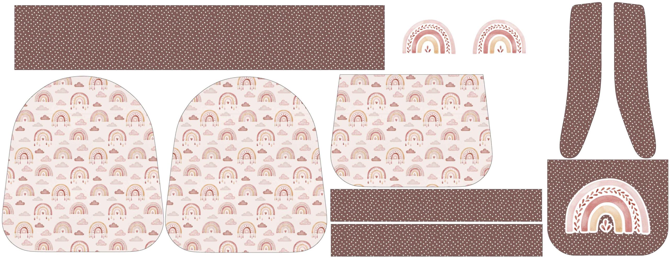 Mochila Pré Escolar Kids - Arcoíris pastel Boho