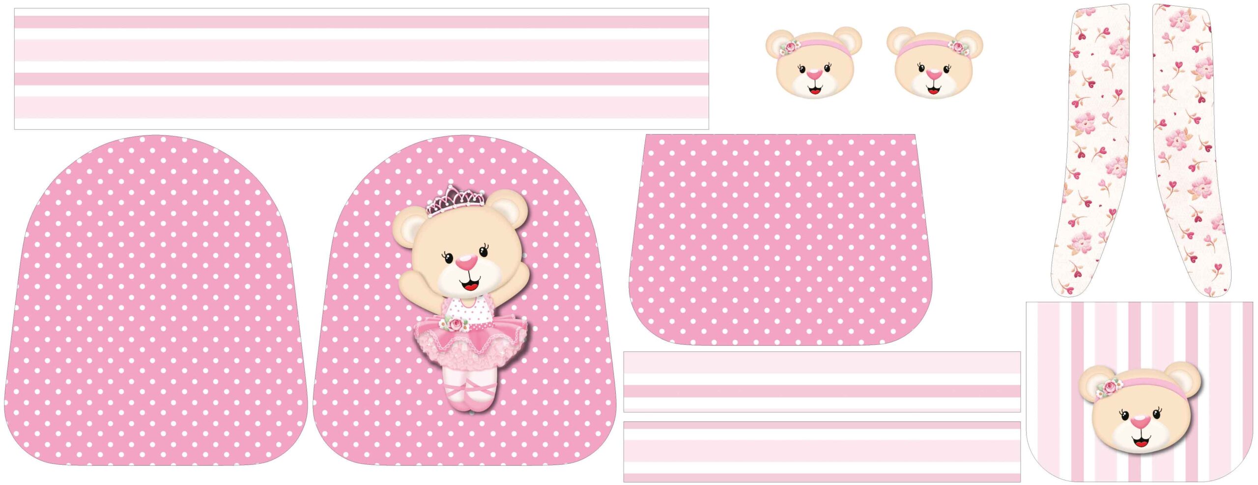 Mochila Pré Escolar Kids - Ursinha rosa