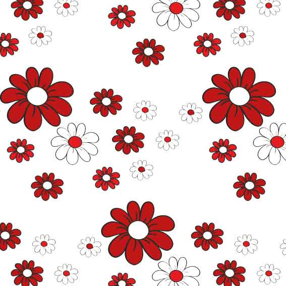 Cristal Estampado - Flores Vermelhas