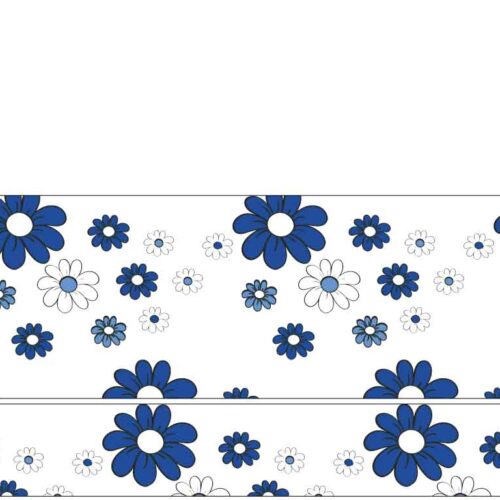 Maleta Didi em Cristal - Flores Azuis