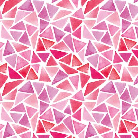 Cristal Estampado - Triangulos Rosa