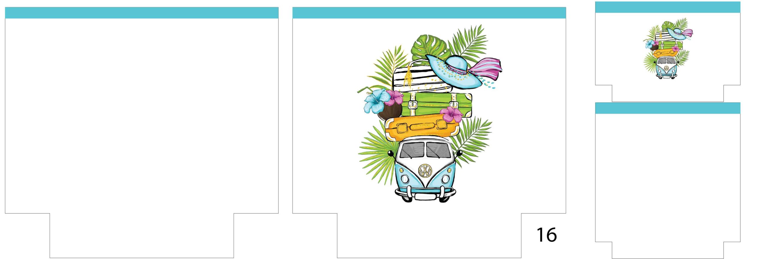 Painel Mala + Necessaire de praia em sintético cristal - 16