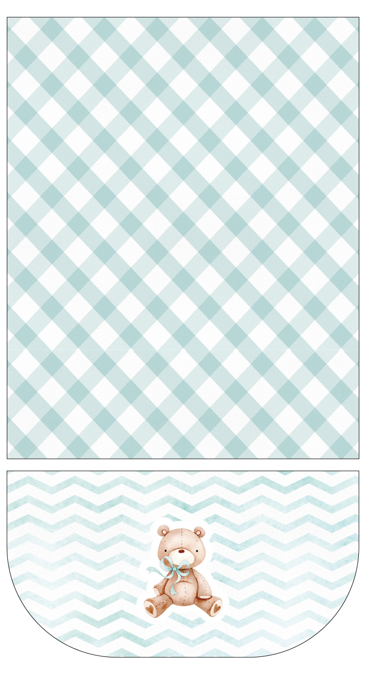 Porta documentos envelope Ursinho Pastel